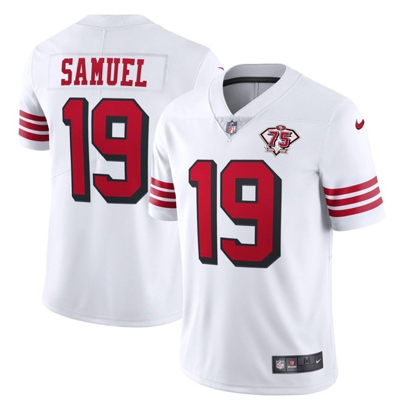 Men’s Nike Deebo Samuel White San Francisco 49ers 75th Anniversary Medium